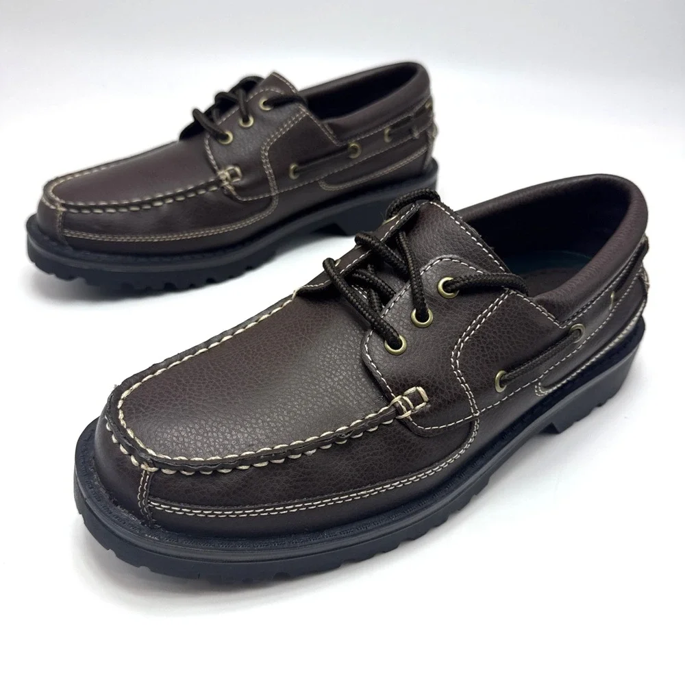 G.H. Bass Eagan Brown Boat Shoes 1660-200 Men's Size 7.5 M